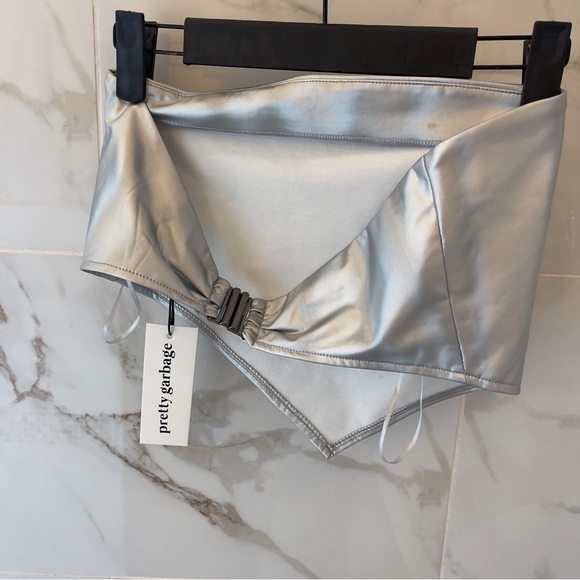 NWT | LANE 201 - PRETTY GARBAGE | METALLIC TUBE‎ TOP - Picture 8 of 8